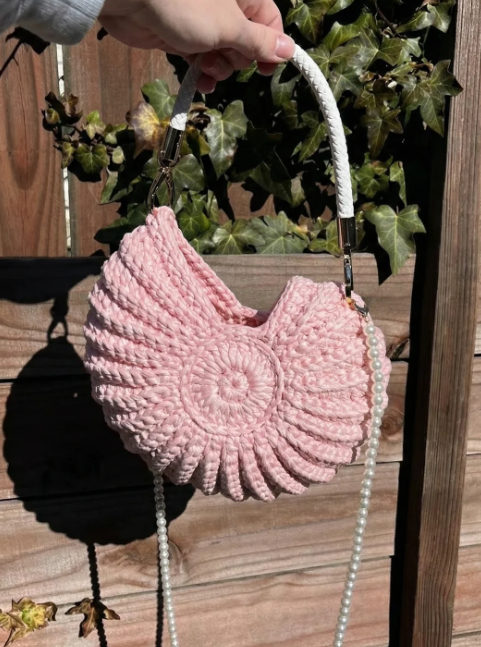 Muschel Häkeltasche