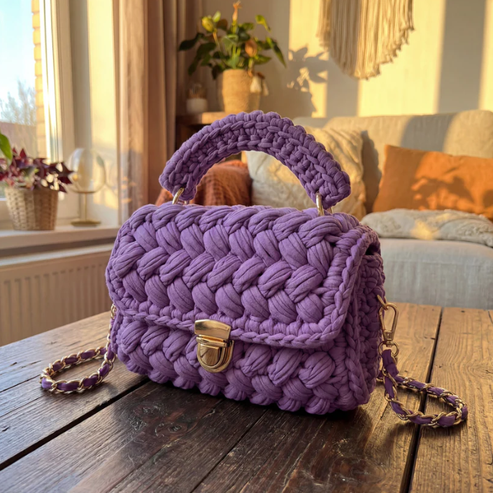 Selbstgehäkelte Tasche